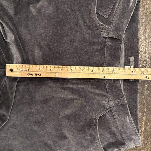 NWOT Garnet Hill Easy Slim Grey Velvet Pants Size 10 - Picture 5 of 9